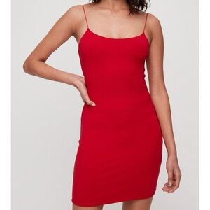 Aritzia Wilfred Free Bodycon Mini Dress in Red